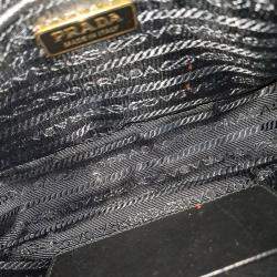 Prada Black Leather Saffiano Belt Bag