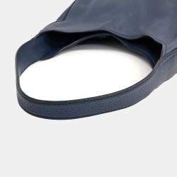 Prada Blue Leather Vitello Dino Shoulder Bag