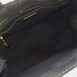 Prada Black Fabric Canapa Tote and Shoulder Bag
