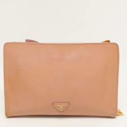 Prada Tricolor Patent Saffiano Leather Bow Shoulder Bag