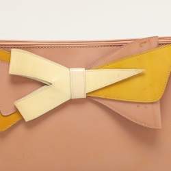 Prada Tricolor Patent Saffiano Leather Bow Shoulder Bag