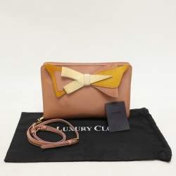 Prada Tricolor Patent Saffiano Leather Bow Shoulder Bag