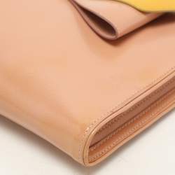 Prada Tricolor Patent Saffiano Leather Bow Shoulder Bag