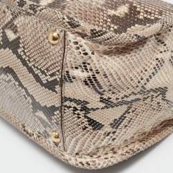 Prada Beige Python Frame Tote