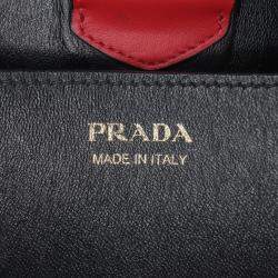 Prada Red Medium Saffiano Cuir Panier Satchel