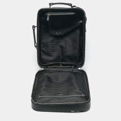 Prada Black Saffiano Leather Rolling Trolley Luggage