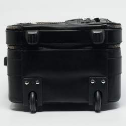 Prada Black Saffiano Leather Rolling Trolley Luggage