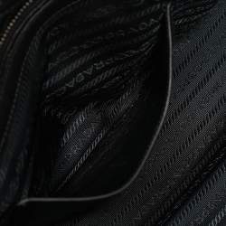Prada Green/Black Leather Medium Twin Pocket Double Handle Tote