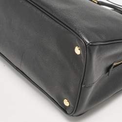 Prada Black Saffiano Lux Leather Middle Zip Tote