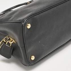 Prada Black Saffiano Lux Leather Middle Zip Tote