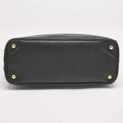 Prada Black Saffiano Lux Leather Middle Zip Tote