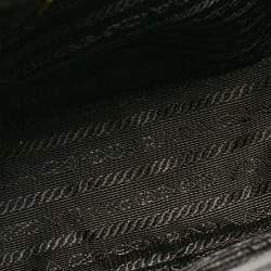 Prada Black Saffiano Lux Leather Middle Zip Tote