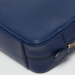 Pre Owned Prada Navy Blue Saffiano Lux Leather Mini Camera Crossbody Bag