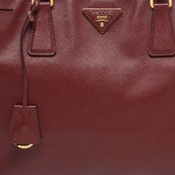 Prada Red Saffiano Leather Large Gardener's Tote