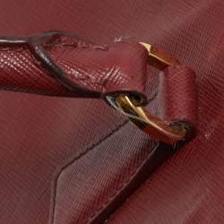 Prada Red Saffiano Leather Large Gardener's Tote