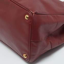 Prada Red Saffiano Leather Large Gardener's Tote