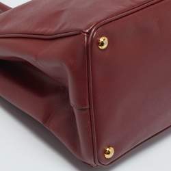 Prada Red Saffiano Leather Large Gardener's Tote
