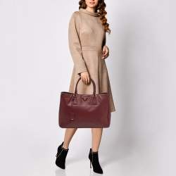 Prada Red Saffiano Leather Large Gardener's Tote