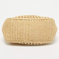 Prada Natural Crochet Small Tote