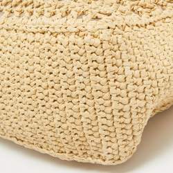Prada Natural Crochet Small Tote