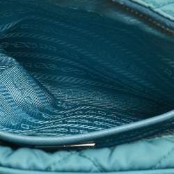 Prada Blue Quilted Nylon Camera Crossbody Bag