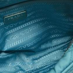 Prada Blue Quilted Nylon Camera Crossbody Bag