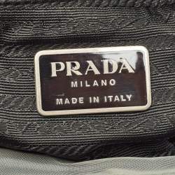 Prada Moose Green Nylon Logo Tote