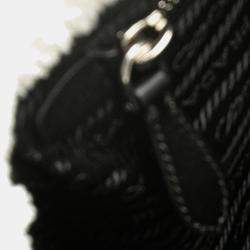 Prada White Spugna Terry Cloth Logo Tote