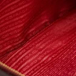 Prada Red Saffiano Leather Large Galleria Double Zip Tote
