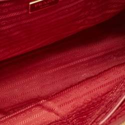 Prada Red Saffiano Leather Large Galleria Double Zip Tote