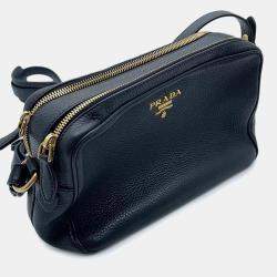 Prada Shoulder Bag Black Leather