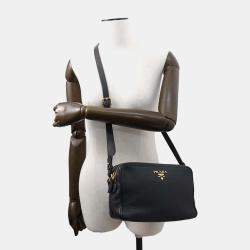 Prada Shoulder Bag Black Leather