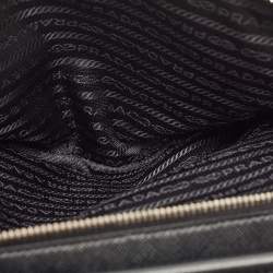 Prada Black Saffiano Leather Medium Brique Shoulder Bag