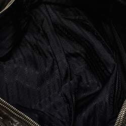 Prada Ombre Brown Crackled Patent Leather Bauletto Bag