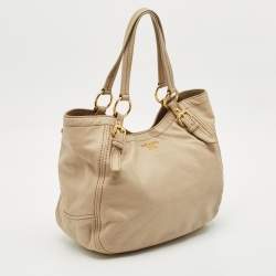 Prada Beige Leather Tote