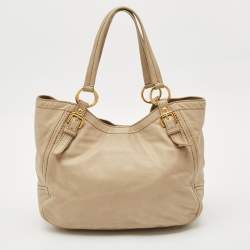 Prada Beige Leather Tote
