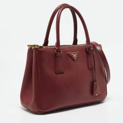 Prada Red Saffiano Leather Medium Galleria Tote