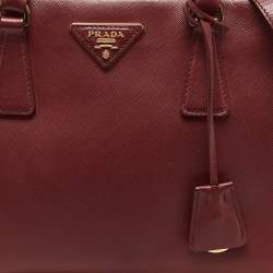 Prada Red Saffiano Leather Medium Galleria Tote