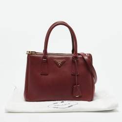 Prada Red Saffiano Leather Medium Galleria Tote