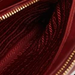 Prada Red Saffiano Leather Medium Galleria Tote