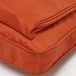Prada Orange Nylon Front Pocket Messenger Bag