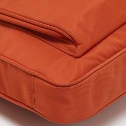 Prada Orange Nylon Front Pocket Messenger Bag