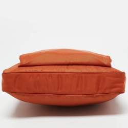 Prada Orange Nylon Front Pocket Messenger Bag