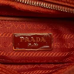 Prada Orange Nylon Front Pocket Messenger Bag