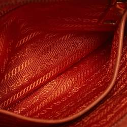 Prada Orange Nylon Front Pocket Messenger Bag