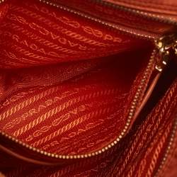 Prada Orange Nylon Front Pocket Messenger Bag