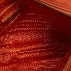 Prada Orange Nylon Front Pocket Messenger Bag