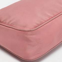 Prada Pink Nylon and Saffiano Leather Re-Edition 2005 Shoulder Bag