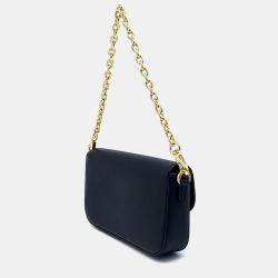 Prada Black Leather Saffiano Crossbody Bag