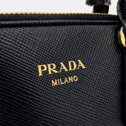 Prada Black Leather Saffiano Tote Bag Medium